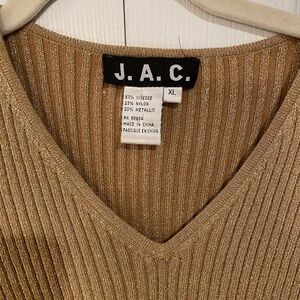 J.A.C. Gold Ribbed Sweater